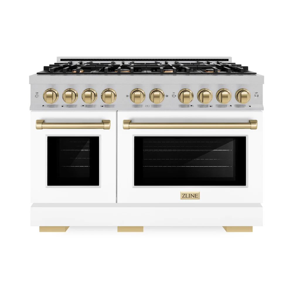 ZLINE Autograph Edition 48 in. 6.7 cu. ft. Select Double Oven Gas Range
