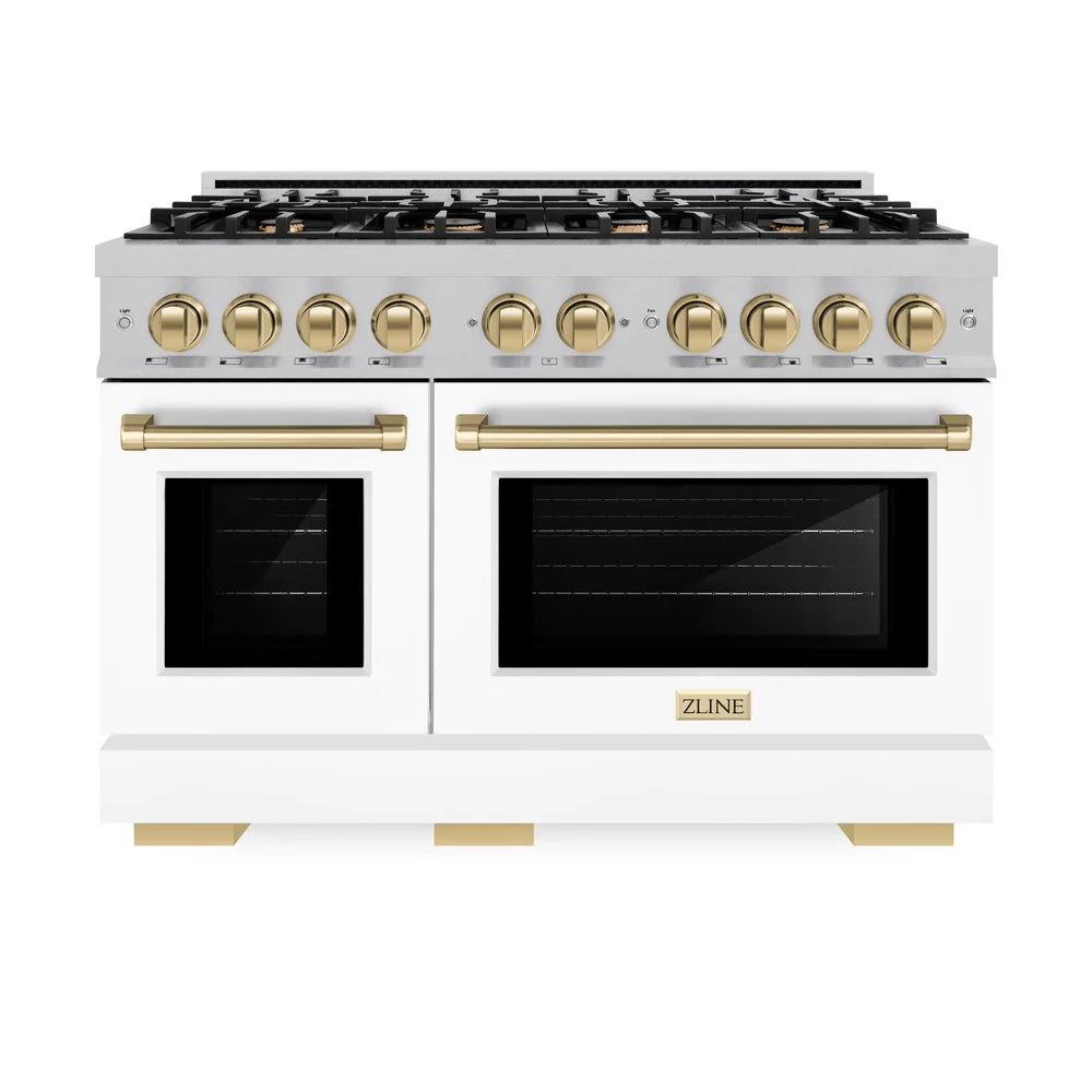 ZLINE Autograph Edition 48 in. 6.7 cu. ft. Select Double Oven Gas Range