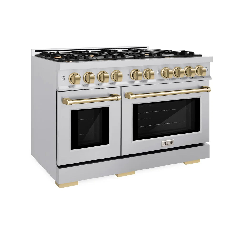ZLINE Autograph Edition 48 in. 6.7 cu. ft. Select Double Oven Gas Range
