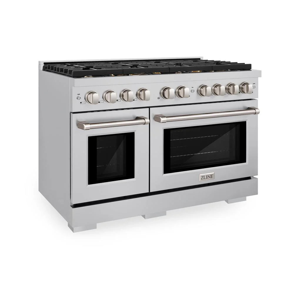 ZLINE 48 in. 6.7 cu. ft. Paramount Double Oven Dual Fuel Range