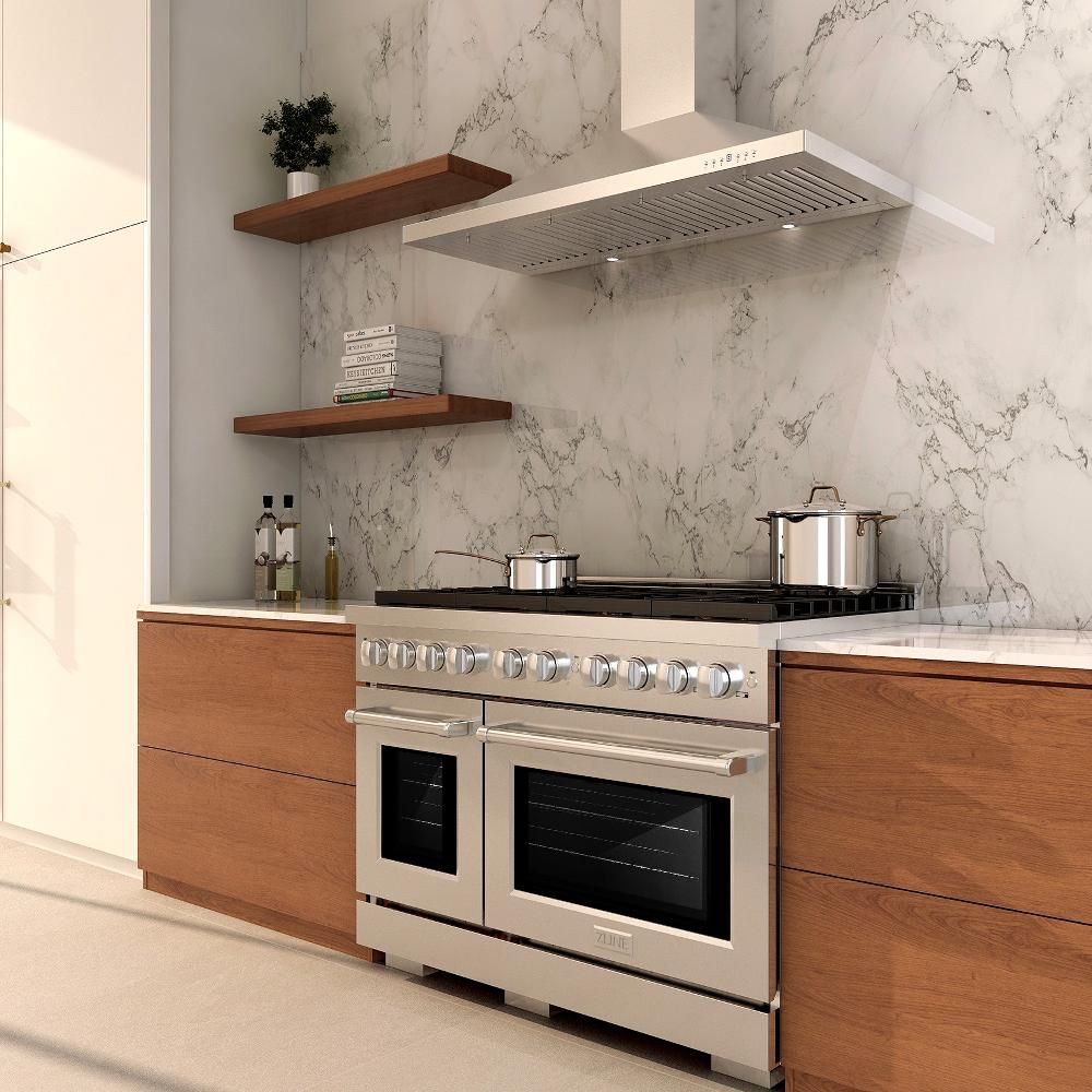 ZLINE 48 in. 6.7 cu. ft. Paramount Double Oven Dual Fuel Range