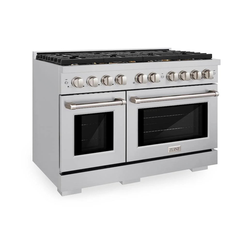 ZLINE 48 in. 6.7 cu. ft. Paramount Double Oven Gas Range