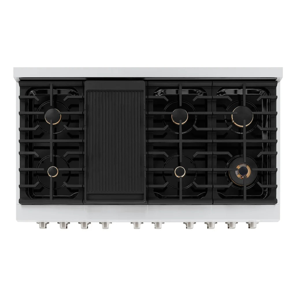 ZLINE 48 in. 6.7 cu. ft. Paramount Double Oven Gas Range