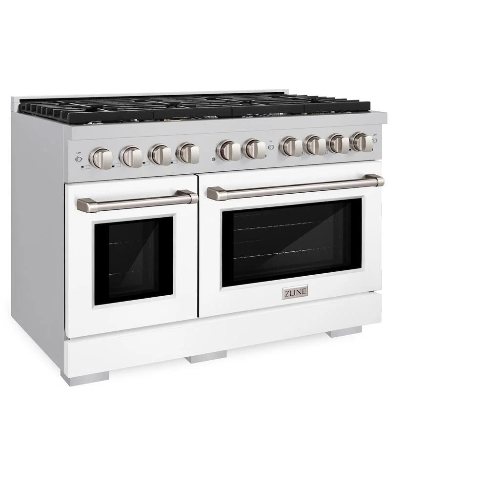 ZLINE 48 in. 6.7 cu. ft. Paramount Double Oven Dual Fuel Range