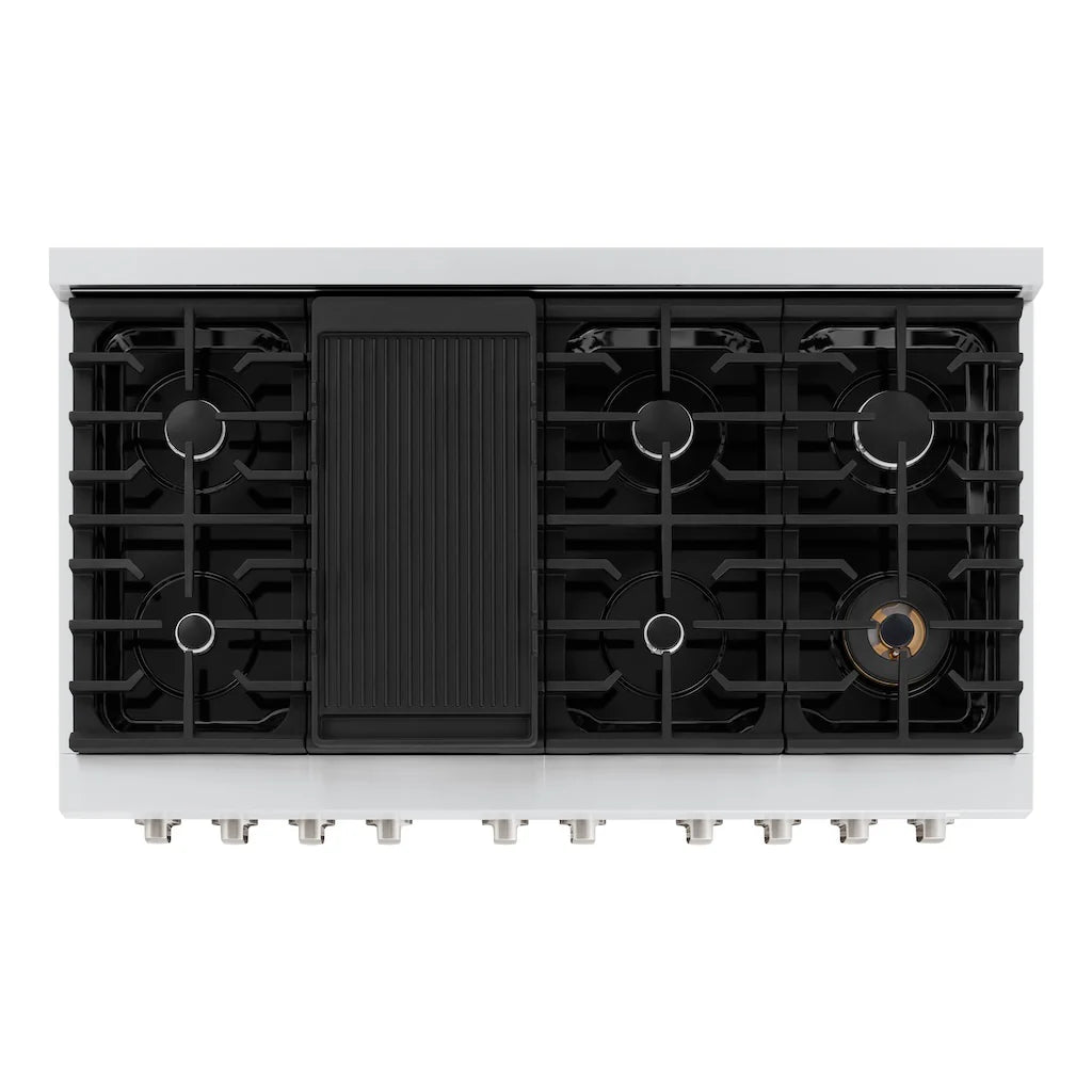 ZLINE 48 in. 6.7 cu. ft. Paramount Double Oven Gas Range
