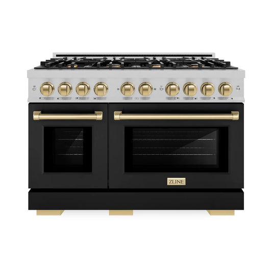 ZLINE Autograph Edition 48 in. 6.7 cu. ft. Select Double Oven Gas Range