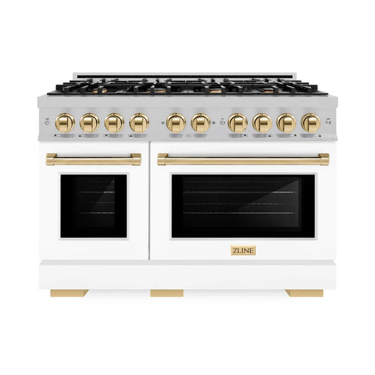 ZLINE Autograph Edition 48 in. 6.7 cu. ft. Select Double Oven Gas Range