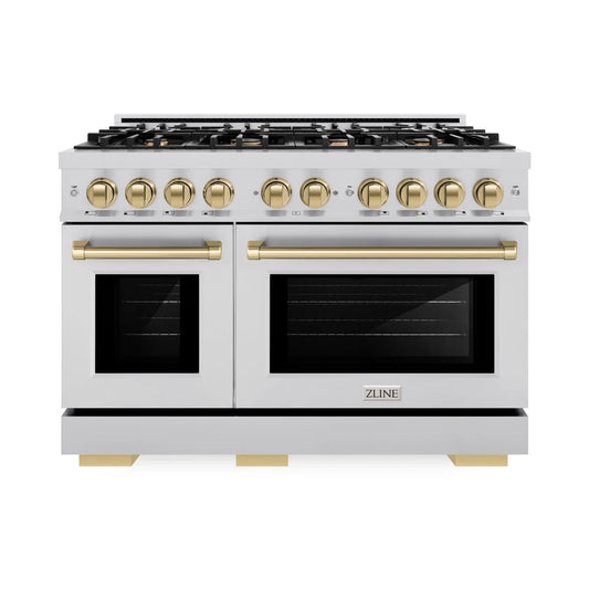 ZLINE Autograph Edition 48 in. 6.7 cu. ft. Select Double Oven Gas Range