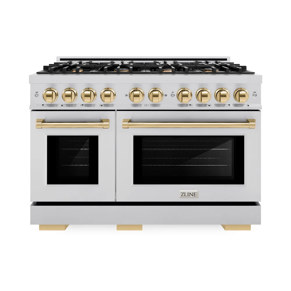 ZLINE Autograph Edition 48 in. 6.7 cu. ft. Select Double Oven Gas Range
