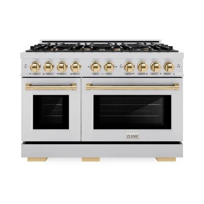 ZLINE Autograph Edition 48 in. 6.7 cu. ft. Select Double Oven Gas Range