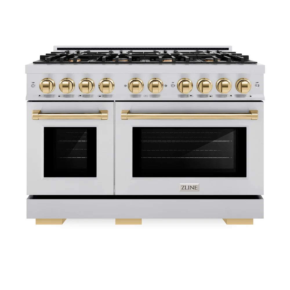 ZLINE Autograph Edition 48 in. 6.7 cu. ft. Select Double Oven Gas Range