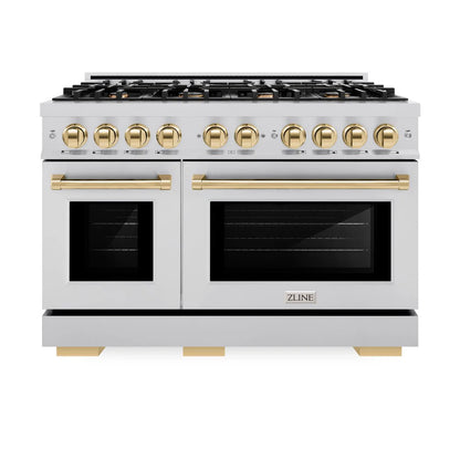 ZLINE Autograph Edition 48 in. 6.7 cu. ft. Select Double Oven Gas Range