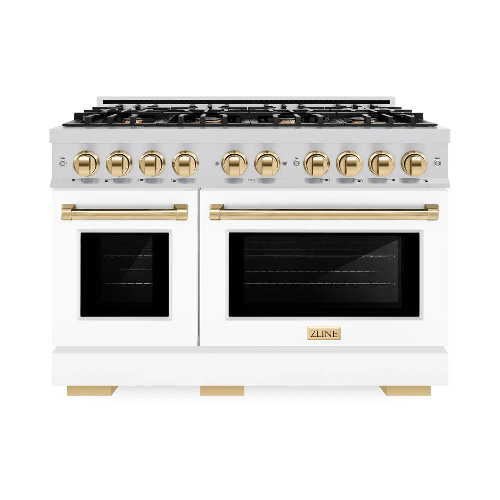 ZLINE Autograph Edition 48 in. 6.7 cu. ft. Select Double Oven Gas Range