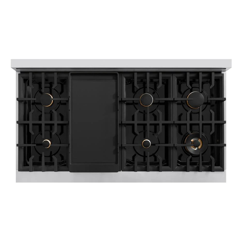 ZLINE Autograph Edition 48 in. 6.7 cu. ft. Select Double Oven Gas Range