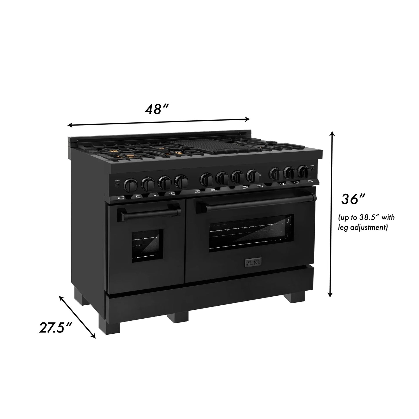 ZLINE 48 in. 6.0 cu. ft. Legacy Dual Fuel Range with Gas Cooktop
