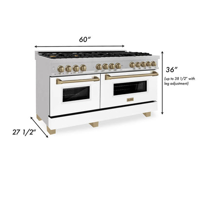 ZLINE Autograph Edition 60 in. 7.4 cu. ft. Legacy Dual Fuel Range