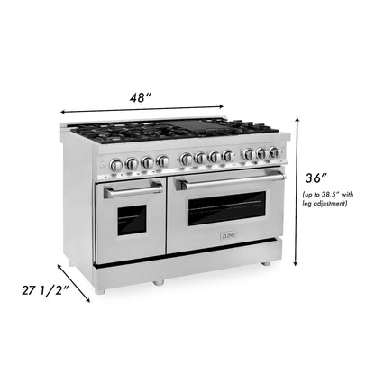 ZLINE 48 in. 6.0 cu. ft. Legacy Dual Fuel Range