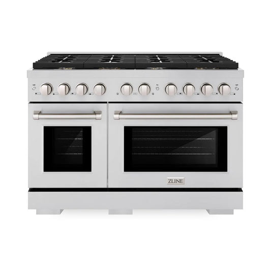 ZLINE 48 in. 6.7 cu. ft. Paramount Double Oven Dual Fuel Range
