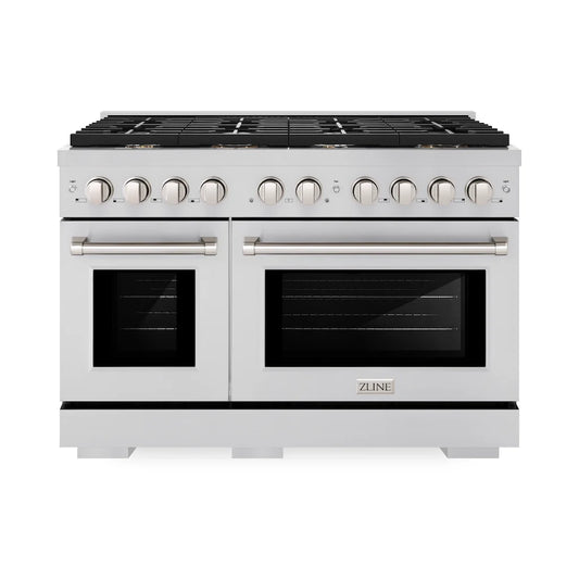 ZLINE 48 in. 6.7 cu. ft. Paramount Double Oven Gas Range