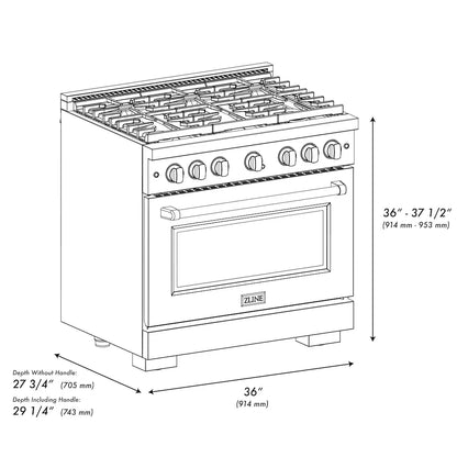 ZLINE 30 in. 4.2 cu. ft. Paramount Gas Range