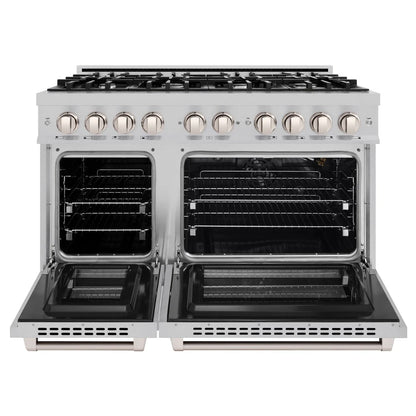 ZLINE 48 in. 6.7 cu. ft. Select Double Oven Gas Range