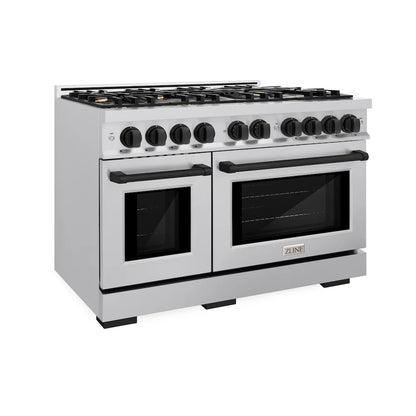 ZLINE Autograph Edition 48 in. 6.7 cu. ft. Select Double Oven Gas Range