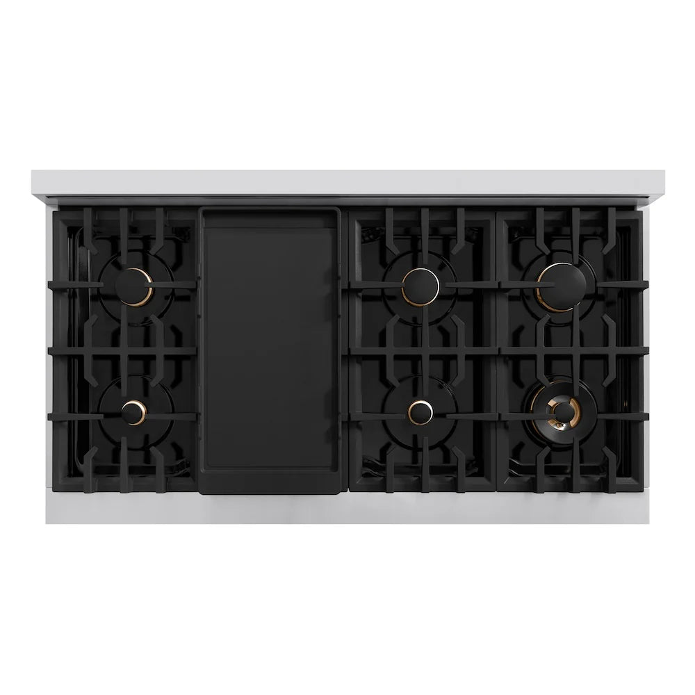 ZLINE Autograph Edition 48 in. 6.7 cu. ft. Select Double Oven Gas Range