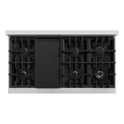 ZLINE 48 in. 6.7 cu. ft. Select Double Oven Gas Range